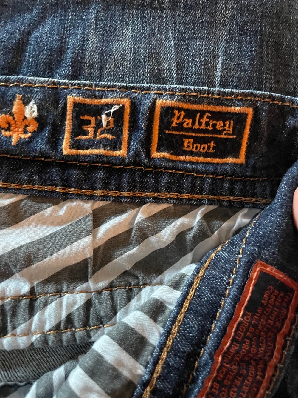 Rock Revival Dark Blue Men’s Bootcut Jeans - Palfrey Boot - Picture 5 of 10